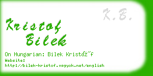 kristof bilek business card